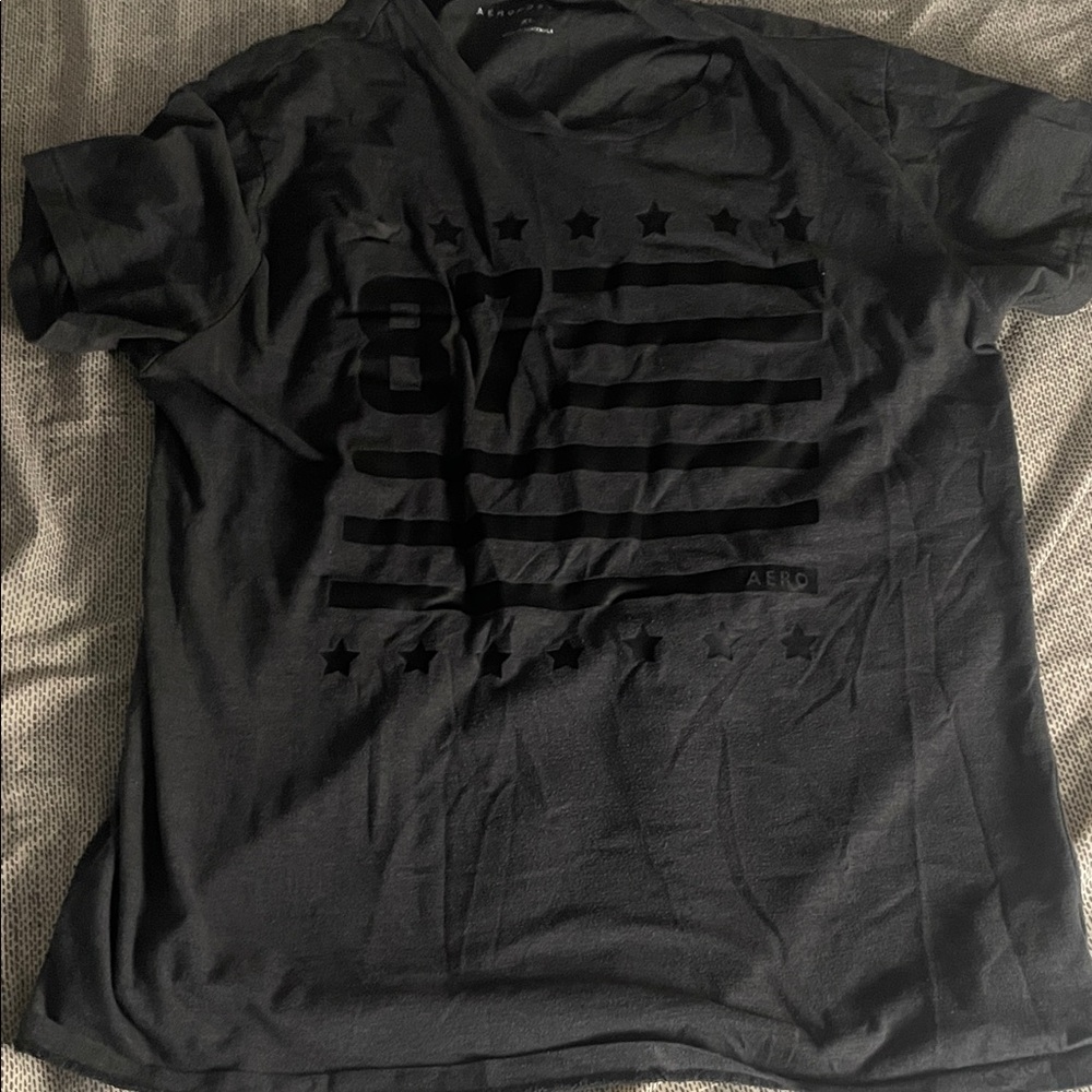 Aeropostale Dark Gray Star Graphic Tee